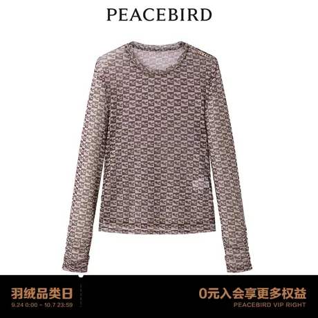 【商场同款】太平鸟迪士尼联名2023秋新款网眼满印上衣A3CDD3401图片