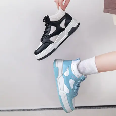 高帮鞋厚底女鞋运动鞋2023秋新款爆款女学生百搭ins女孩厚底板鞋商品大图