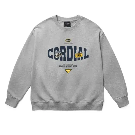 基础款重磅卫衣加绒加厚字母标语设计感美式国潮中性风纯棉打底衫图片