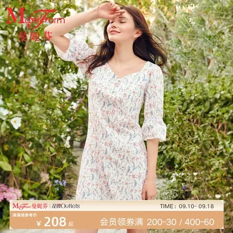 【宋茜同款】曼妮芬跨界联名花园棉质睡裙睡衣家居起居服20310689商品大图