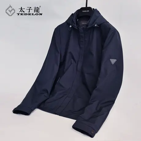 太子龙2024春秋新款三防冲锋衣男士可脱卸帽户外夹克春秋休闲外套商品大图