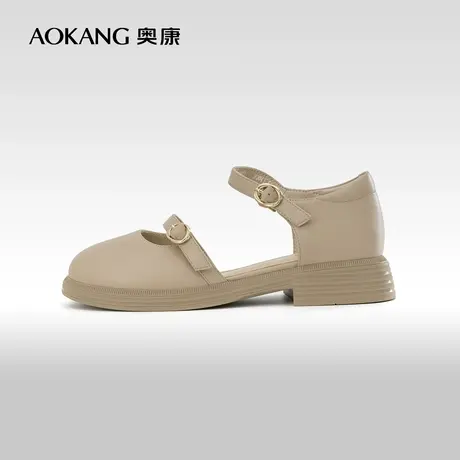 奥康女鞋 夏季气质平底法式甜美玛丽珍单鞋舒适百搭女士凉鞋图片