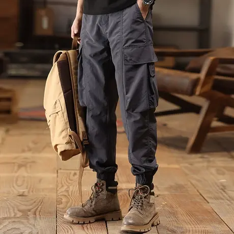 Modi Nick/摩帝尼克男士百搭休闲工装裤男款宽松长裤休闲束脚潮流商品大图