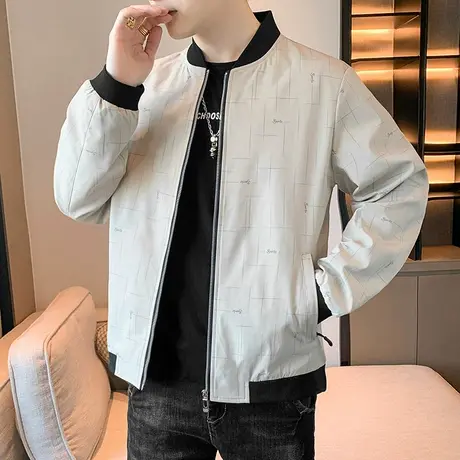 春秋款飞行员棒球服外套男款春季休闲男装棒球领夹克男士2024新款商品大图