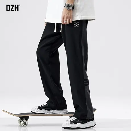 男士黑色窄版直筒裤男秋冬新款宽松休闲裤2023年新款裤子高街美式商品大图