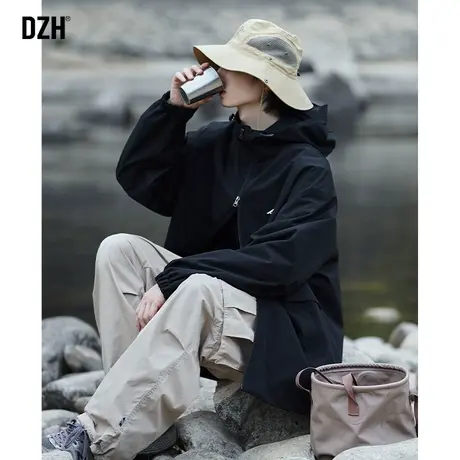 男士美式机能风冲锋衣外套男款春秋高级感痞帅夹克户外防风登山服商品大图