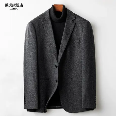秋冬季羊毛小西服男士上衣韩版商务英伦呢子休闲西装外套男单件潮商品大图