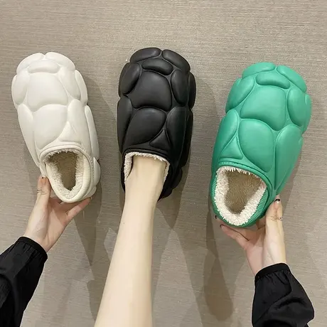 棉拖鞋女包跟秋冬季外穿防水EVA厚底踩屎感情侣居家室内防滑棉拖商品大图