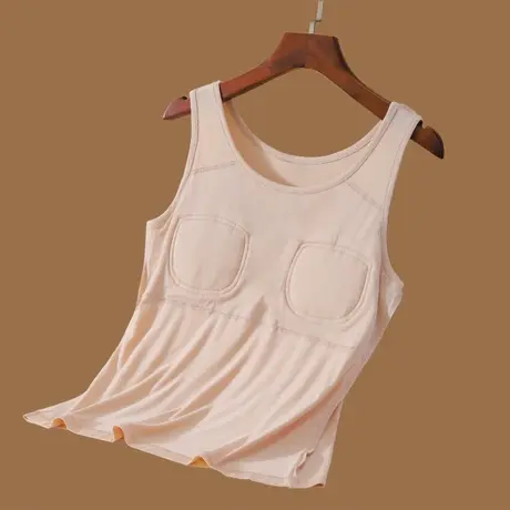 莫代尔防凸点中老年内衣薄妈妈内穿无袖汗衫背心夏睡衣商品大图