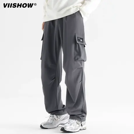 VIISHOW美式直筒春秋工装裤男士冬季新款潮流运动痞帅休闲长裤子商品大图