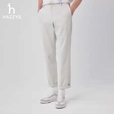 【商场同款】Hazzys哈吉斯2024春季新款经典百搭商务裤男士休闲裤图片