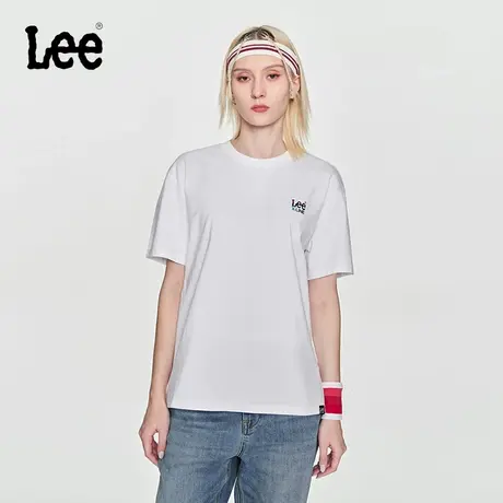 Lee24早春新品舒适版烫金字母印花男友风女短袖T恤潮LWT0082154LE图片