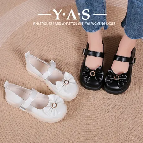 2024春夏季新款时尚蝴蝶结日系可爱圆头皮鞋学生洛丽塔气质jk单鞋图片