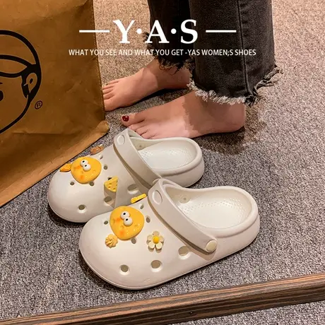 洞洞拖鞋女士外穿新款居家室内防滑情侣厚底踩屎感洞洞鞋女款夏天商品大图