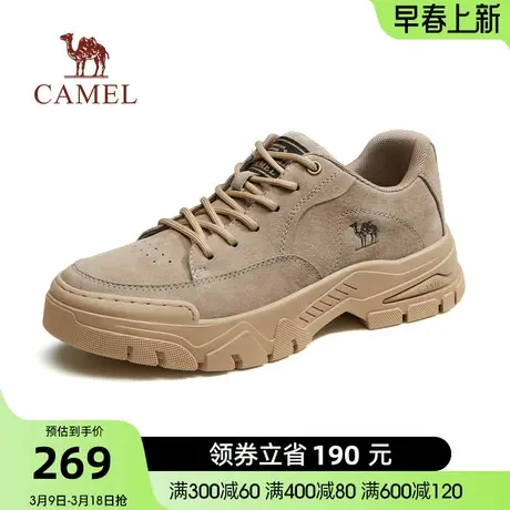 骆驼秋季新款复古舒软防撞耐穿耐磨抓地厚底工装鞋男图片