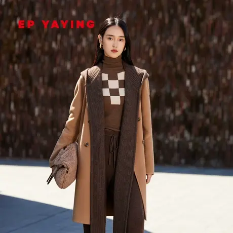 [重磅限量]EP雅莹高端系列 阿拉善纯羊绒大衣外套 商场同款8515A图片