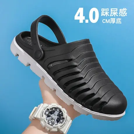 雨鞋男款潮时尚钓鱼水鞋胶鞋涉水鞋厨房防滑防水鞋男士沙滩洞洞鞋商品大图