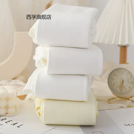 秋冬季奶白色加厚加绒连裤袜日系jk保暖竖纹显瘦白丝袜打底裤袜女商品大图