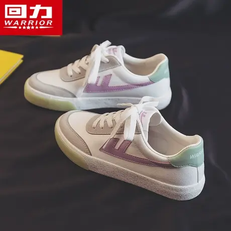 回力女鞋帆布鞋女秋2023秋季新款百搭小白鞋爆款ins街拍潮板鞋子商品大图