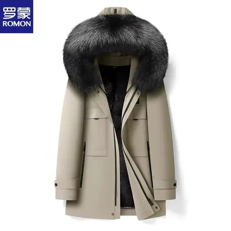 罗蒙派克服男士冬季加厚皮毛一体整貂皮外套保暖短款可拆内胆皮草图片