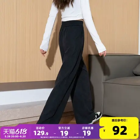 唐狮2025春季新款女休闲长裤直筒拖地裤松紧腰运动裤阔腿裤子jcc图片