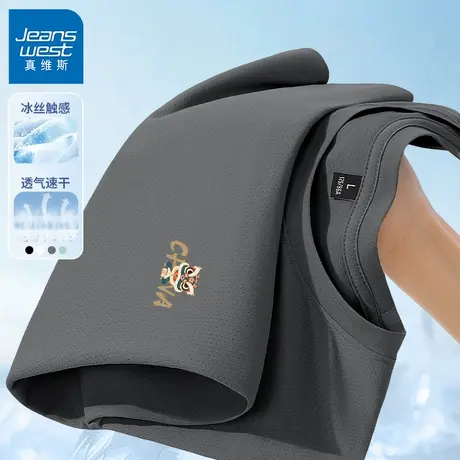 GV真维斯男士速干短袖t恤男2025新款夏季冰丝网眼透气国潮上衣B商品大图