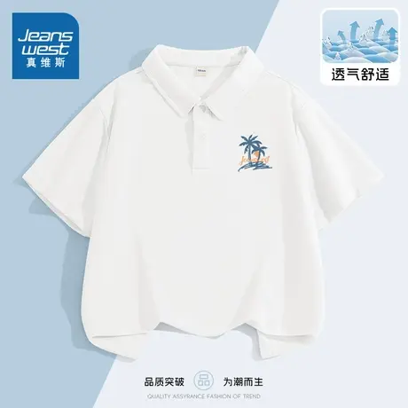 真维斯童装儿童短袖2025新款夏季凉感上衣男孩速干t袖男童Polo衫图片