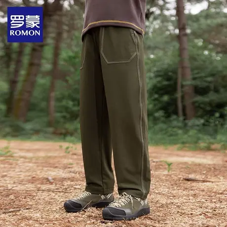 罗蒙童装男童裤子春秋款儿童户外耐磨休闲裤男孩帅气冲锋裤秋装商品大图