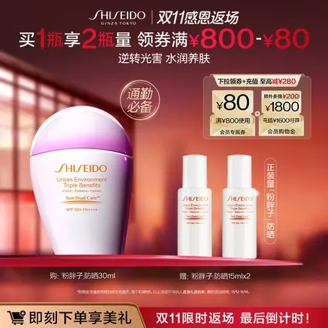【双11限时返场】资生堂粉胖子防晒霜隔离乳SPF50 养肤防紫外线商品大图