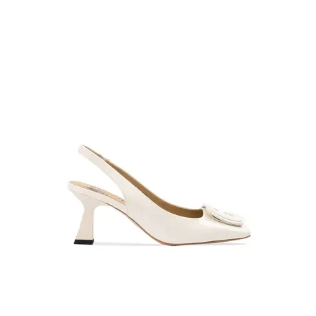 VME/舞魅尖头浅口中高粗跟单鞋外穿一脚蹬内增高包头半拖夏天女鞋商品大图