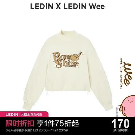 【Wee联名系列】乐町老花字母短款卫衣秋冬新款卫衣C1BFC4302图片