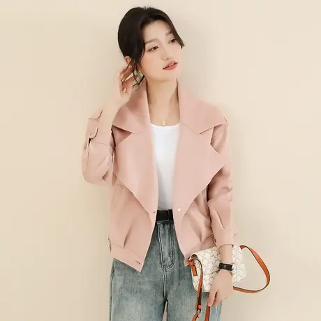 韩潮袭人高级感气质西装毛呢外套女2023冬新款时尚开衫外搭夹克厚图片