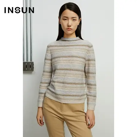 INSUN恩裳奥莱秋季花纹织法毛针织衫商品大图