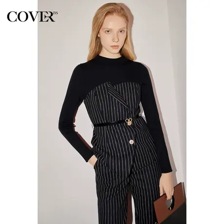 COVER冬季拼接层次感轻商务上衣图片