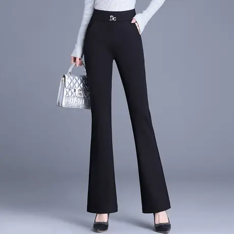 时尚微喇裤女秋季2023新款高腰坠感显瘦长裤气质通勤西装裤休闲裤商品大图