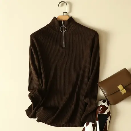 半高领毛衣打底衫女士内搭秋冬季2022年新款加厚爆款洋气针织上衣商品大图