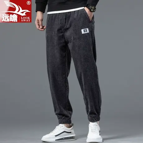 裤子男士春秋款2022潮流宽松百搭运动裤秋季潮牌束脚卫裤休闲长裤商品大图