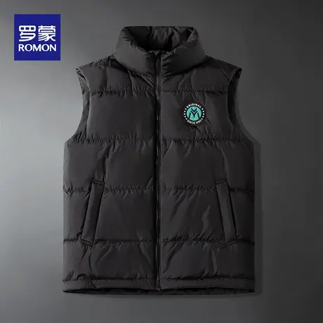 罗蒙羽绒马甲男秋冬季轻薄白鸭绒保暖立领坎肩无袖背心修身外套潮图片
