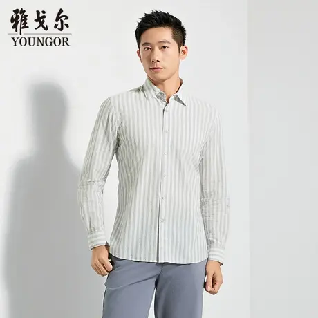 【商场同款】雅戈尔男士长袖衬衫春季新款官方商务休闲长袖衬衫男商品大图