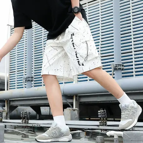 工装短裤男款2025新款夏季潮牌宽松青少年初中高中学生休闲五分裤商品大图
