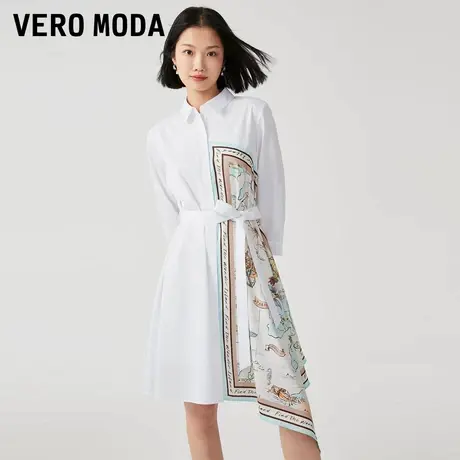 Vero Moda奥莱清仓连衣裙子春秋优雅气质通勤七分袖衬衫裙女百搭图片