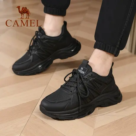 Camel/骆驼男鞋2025秋季新款时尚休闲运动鞋男款网面厚底老爹鞋商品大图