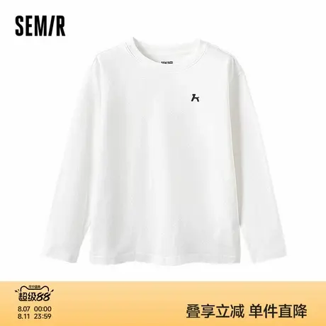 【先加购！12号 童装专场】森马儿童长袖T恤款简约百搭宽松打底衫商品大图