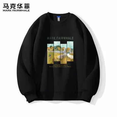 马克华菲圆领卫衣男秋季2025新款简约男士上衣百搭潮流男装衣服X图片