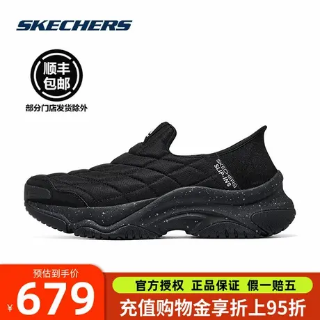 斯凯奇一脚蹬2025春秋新品闪穿系列时尚休闲鞋缓震防滑健步运动鞋商品大图