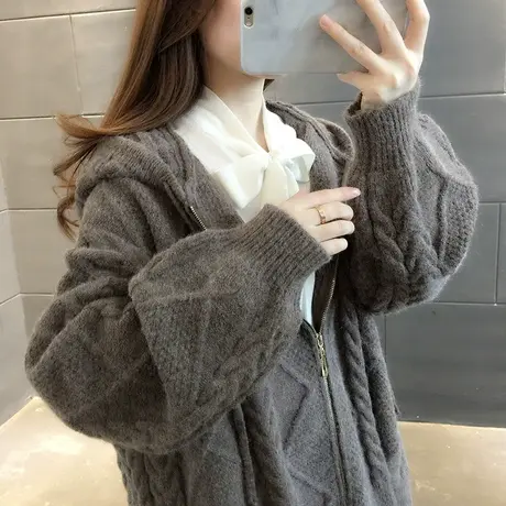 毛衣2023年新款女装秋冬季秋款秋装女士针织开衫宽松百搭外穿爆款商品大图