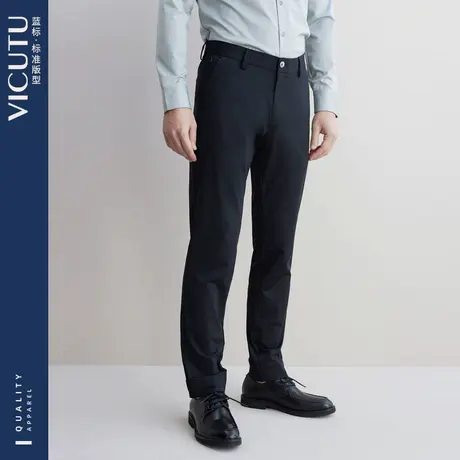 VICUTU/威可多新款男士休闲裤舒弹亲肤通勤裤子百搭休闲长裤图片