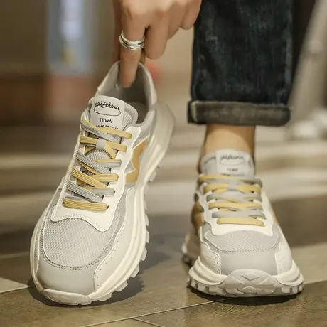 阿甘男鞋2024新款春夏季潮流跑步运动鞋男士百搭休闲莆田老爹潮鞋商品大图