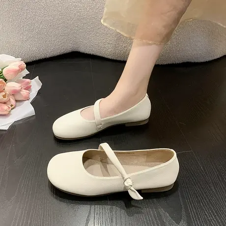 2024春夏季新款单鞋女ins潮网红超火百搭韩版平底休闲复古风女鞋商品大图