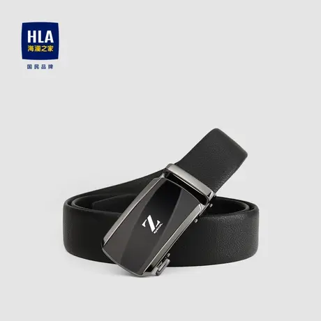 HLA/海澜之家商务大气自动扣皮带字母点缀光泽质感腰带男商品大图
